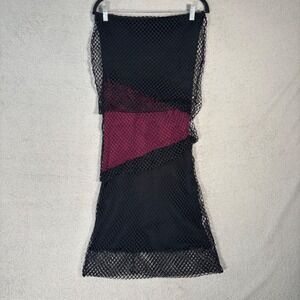 Vintage‎ Lip Service Rare 1998 1st Sample Punk Rave Grunge Mesh Layered Skirt L
